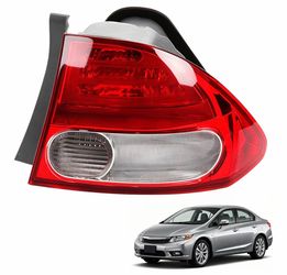 Right Passenger Side Rear Tail Light Assembly Compatible with Honda Civic Sedan Hybrid 2009 2010 2011 Break Lamp Replace HO 33501SNAA51 33501-S