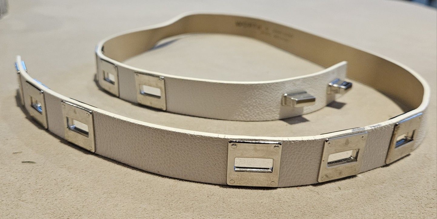 Worth Women White Adjustable Belt Leather M