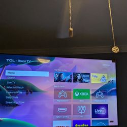 55 Inch TCL Roku Smart Tv W/ Moving Wall Mount