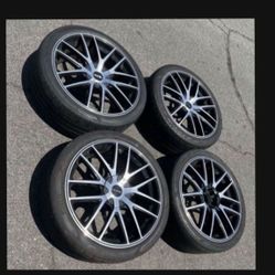 4 — 245/35r20 5x120 5x4.72 5x114.3 5x4.5 Bmw Camaro S10 Cr-v Camry Civic Accord Altima Tacoma Rims Wheels Good Treads Tires!!!