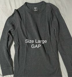 GAP Waffle Knit Long Sleeve Shirt Size Large