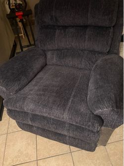 Blue recliner