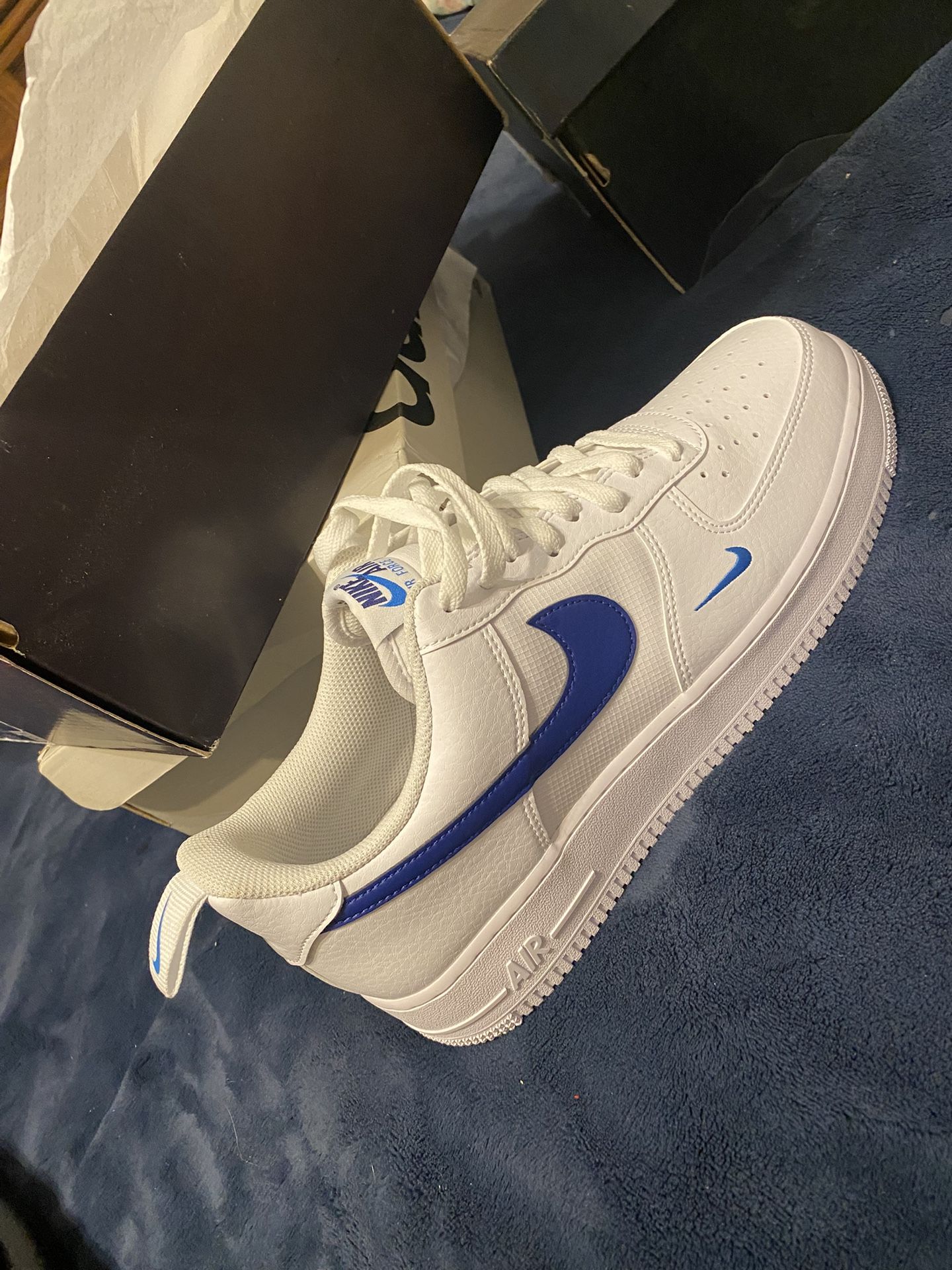 Air Force ones blue size men’s 11 brand new auto parts $150