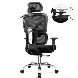 Ergonomic Mesh Office Chair, Big and Tall Computer Desk Chair with Adjustable Lumbar Support