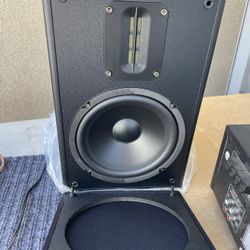 2.1  Speaker System  Plus Powered Subwoofer. 2-Way Bookshelf Speaker  6.5in Ribbon Tweeter box AND 8in 60-Watt Powered Subwoofer