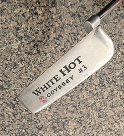 Odyssey Golf White Hot #3 Putter RH Steel Shaft 34” inches long original grip Right Handed