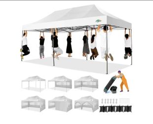 10'x20' pop up Outdoor Canopy Tent Patio Camping Gazebo Storage Shelter Pavilion Cater Party Wedding BBQ Events Tent w/Removable Sidewalls