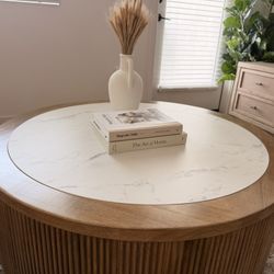 Round Coffee Table & End Tables