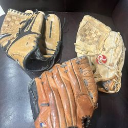 Baseball: Wilson, Reebok And Rawlings  Catching  Gloves , $15 Each 