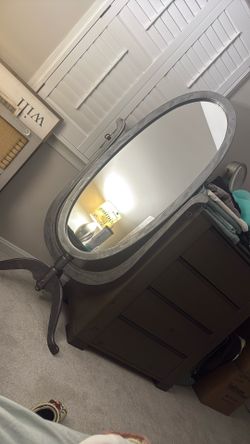 Freestanding Cheval Mirror – Antique Style, Full Length, Adjustable Tilt