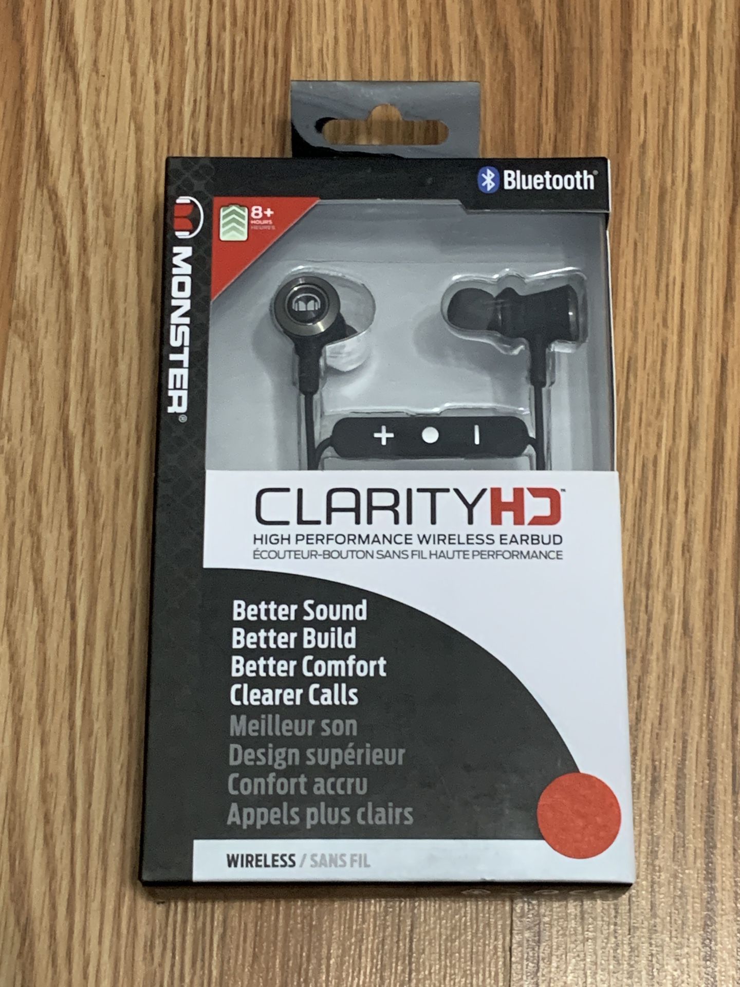 Monster Clarity HD Bluetooth High Performance Wireless Earbuds - Black