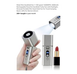 Brand new Metal Mini Handheld Fan 1-100 speed 15000RPM
