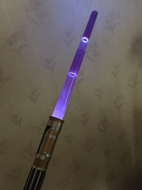Star Wars Mace Windu Electronic Lightsaber 2010 Hasbro