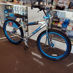 NEW 2026 SE PERRY KRAMER PK RIPPER 27.5 HIGH POLISH SILVER BLUE SINGLE SPEED FREESTYLE WHEELIE RIPPER BIG BMX BIKE