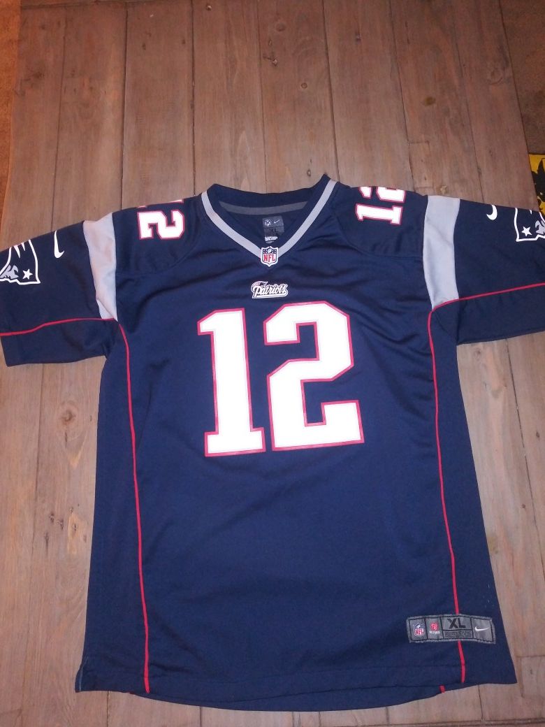 $50 OBO-Used Tom Brady Youth XL On Field Jersey