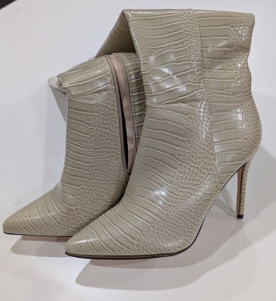 Women's Beige High Heel Boots