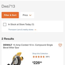 New Dewalt 10” Single Bevel Miter Saw 