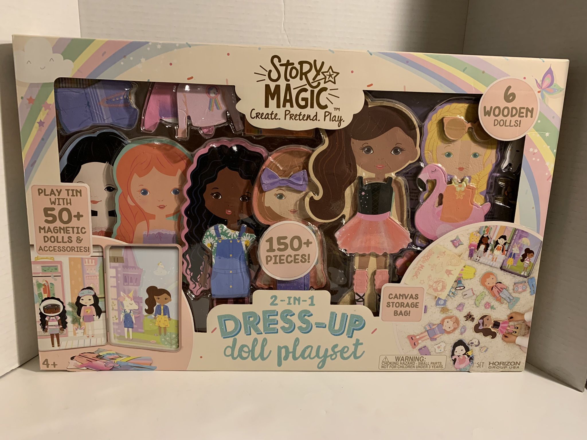 NEW Story Magic 2-in-1 Dress-Up Doll Playset
