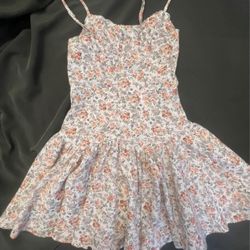 Floral Fitted and Flared Dress