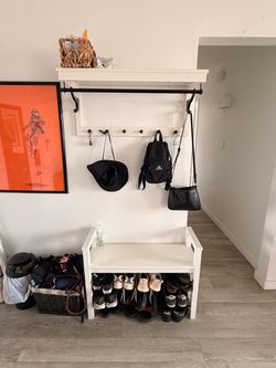 IKEA Hemnes Hat/Coat Rack and Shoe Bench