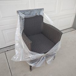 Outdoor Patio Wicker Rattan Dining Chairs in Espresso 2 