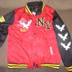 Rue 21 Red New York Bombers Jacket