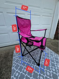 Magenta portable folding camping chair