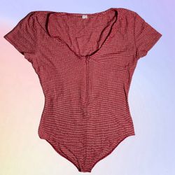 Urban Outfitters Out From Under Striped Short Sleeve Bodysuit Size M