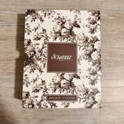 Floral Edition Scrabble - Brown and Cream