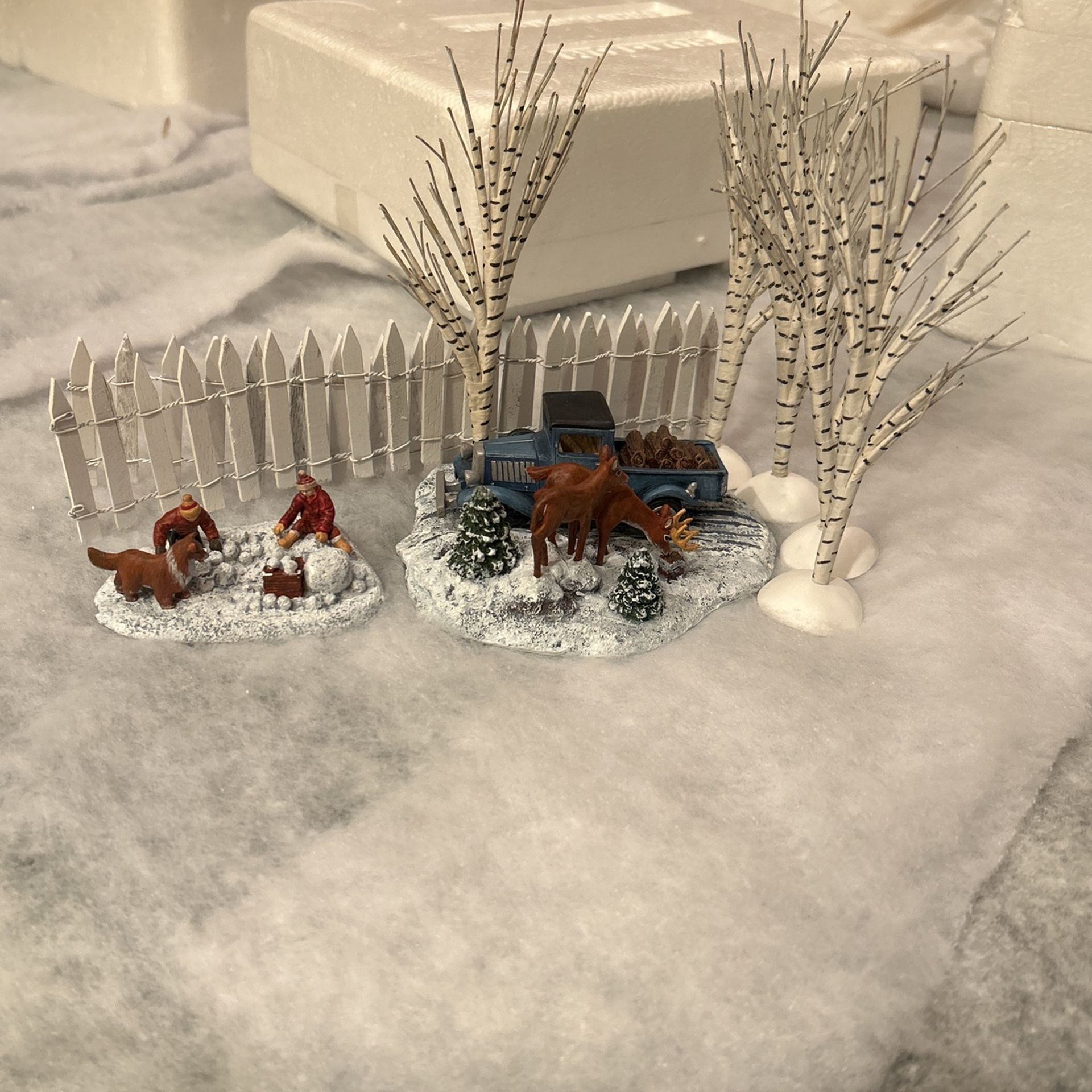 8 Piece Accessory Set For Terry Redlin Winter Memories Village By Hawthorn Village