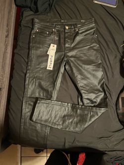 Leather Purple Jeans Size 33 real from purple site