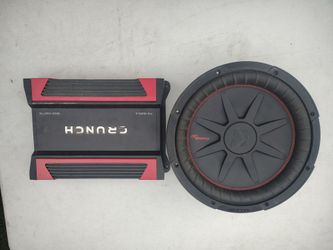 Crunch Amplifier and Kicker CompRT Subwoofer