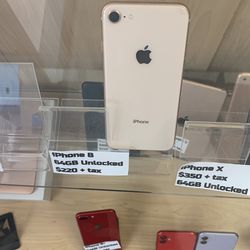 IPhone 8 . 64GB. Unlocked . $220+ Tax
