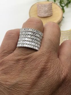 925 Silver Baguette Ring