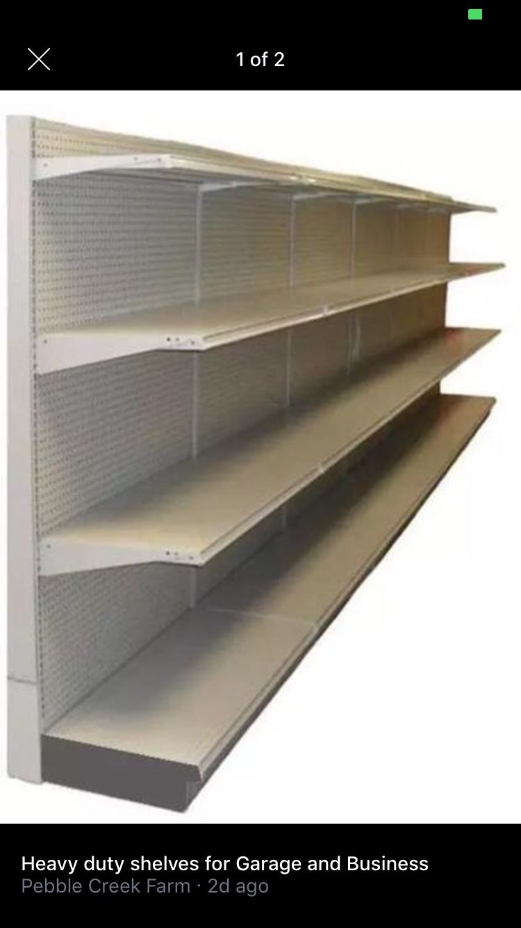 Gondolas for Busniess metal heavy duty shelves 7ft high 4 w