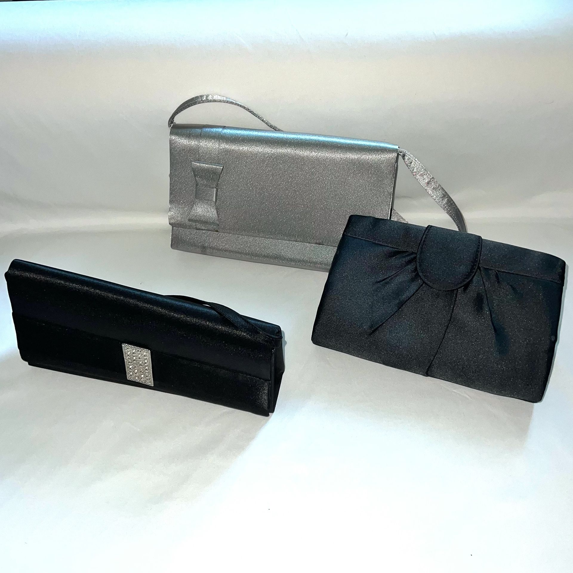 Three Y2K Satin Formal/Prom Clutches