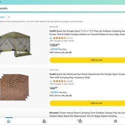 Clam Pop Up Screen Room