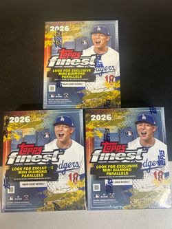 3x Topps Finest Baseball Mega Boxes