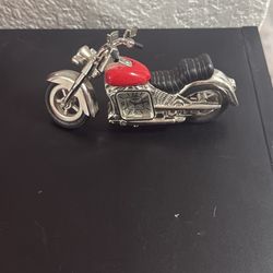 Classic Collectable Motorcycle With Timex Clock