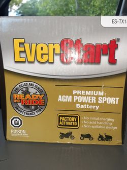 EverStart premium AGM power sport battery 