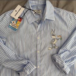 front 8 street bugs bunny button up 
