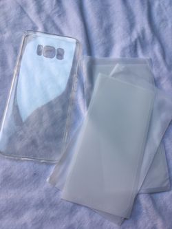 Galaxy 8 screen protector (2pcs) plus cp case