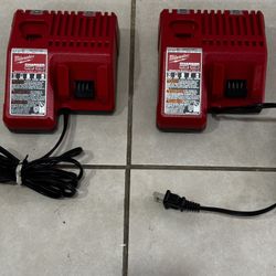 Two 🔥 New Milwaukee M12 & M18 Charger. No box . 