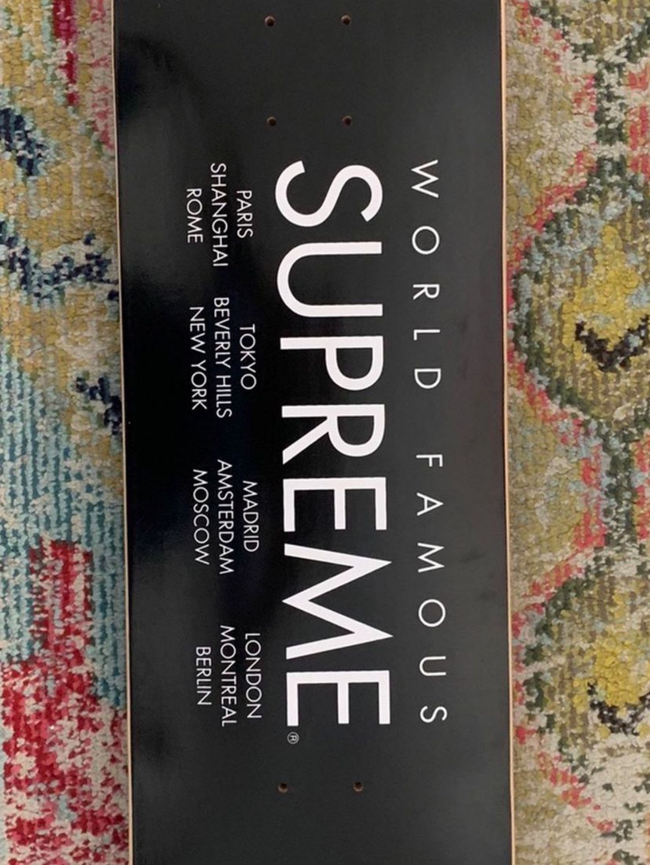 Supreme (World Famous) Black Skateboard Deck