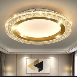 UOFUS Crystal Flush Mount Ceiling Light