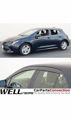Wellvisors Rain Guards Deflectors For 2019-2026 Toyota Corolla Hatchback Visors