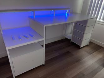 Light Up Desk with Charging Ports