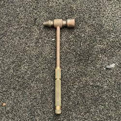 Vintage Brass Ball Peen Hammer Screwdriver