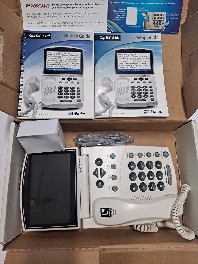Captel Model 840i Closed Captioned Hearing Impaired Corded Telephone