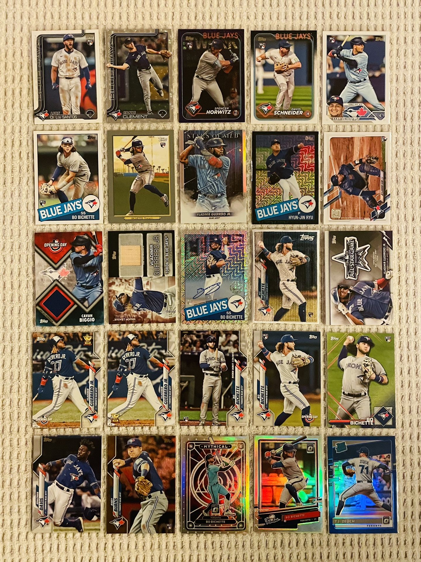 Toronto Blue Jays 45 Card Baseball Lot! Rookies, Prospects, Refractors, Prizms, Autographs, Memorabilia, Short Prints, Variations & More!